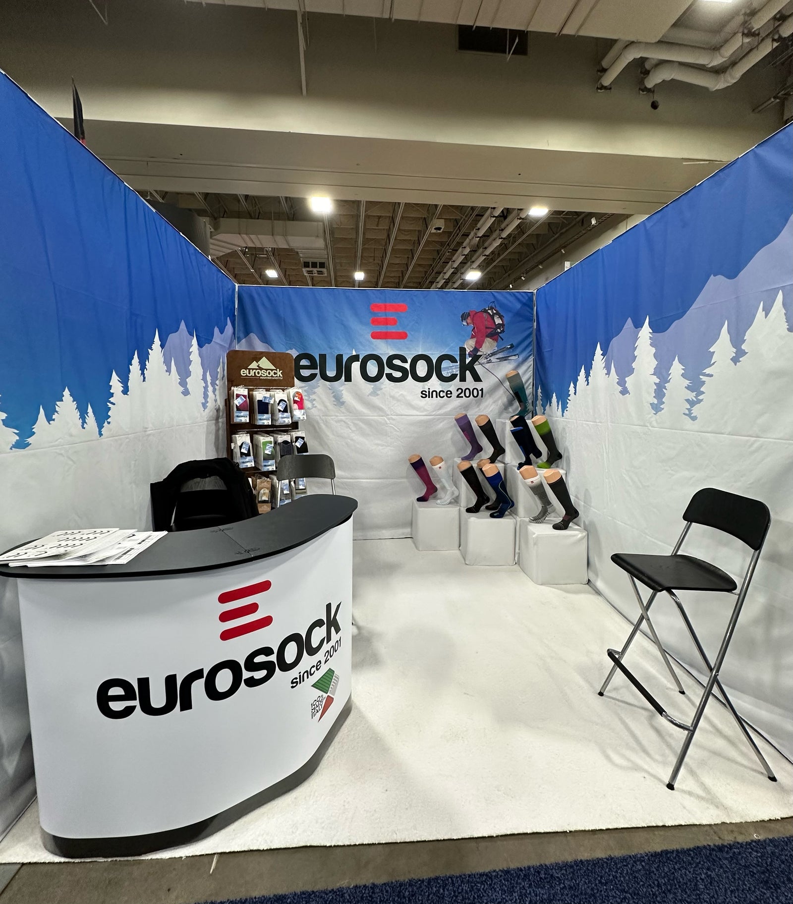 Eurosock booth at the Winter Sports Market Convention in Salt Lake City, UT. 