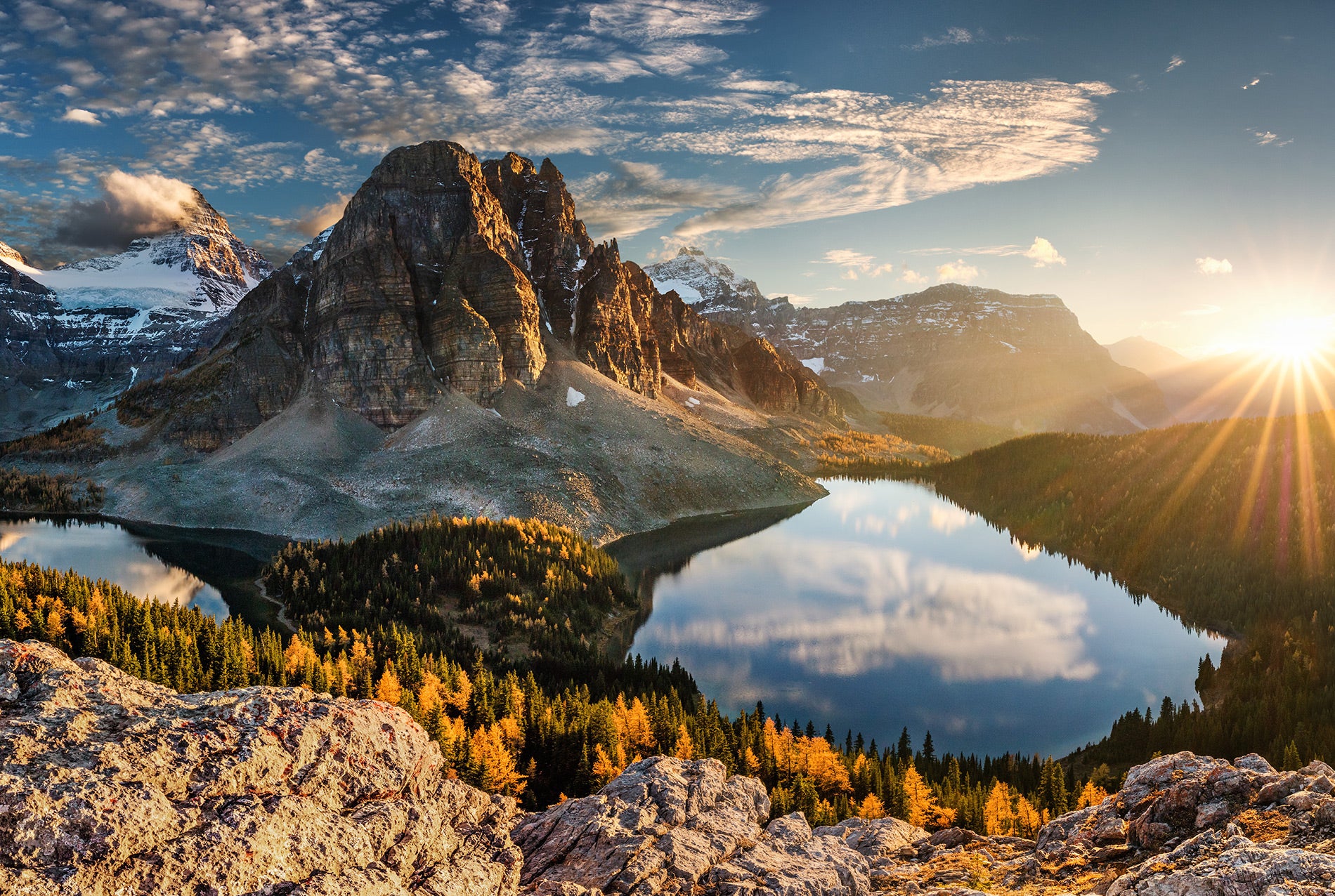 Hiking in Canada's Lake Louise region with Eurosock hiking socks.