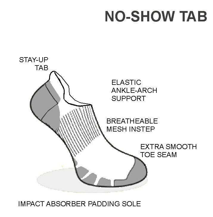 Ace Cool No Show Tab Socks - 6812