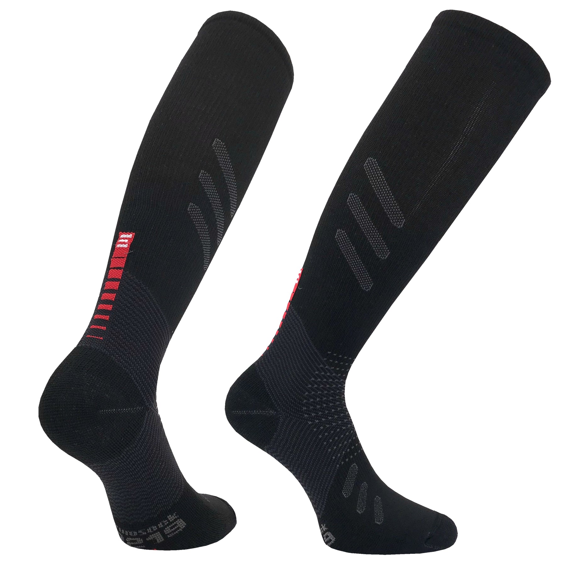 Eurosock Re-Evolution Liner Compression Ski Socks-Black-Large