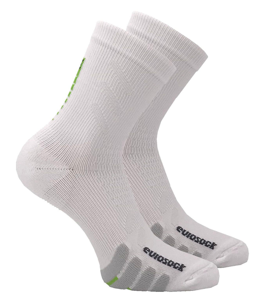 Bike Crew Compression Socks - Two Pair in White