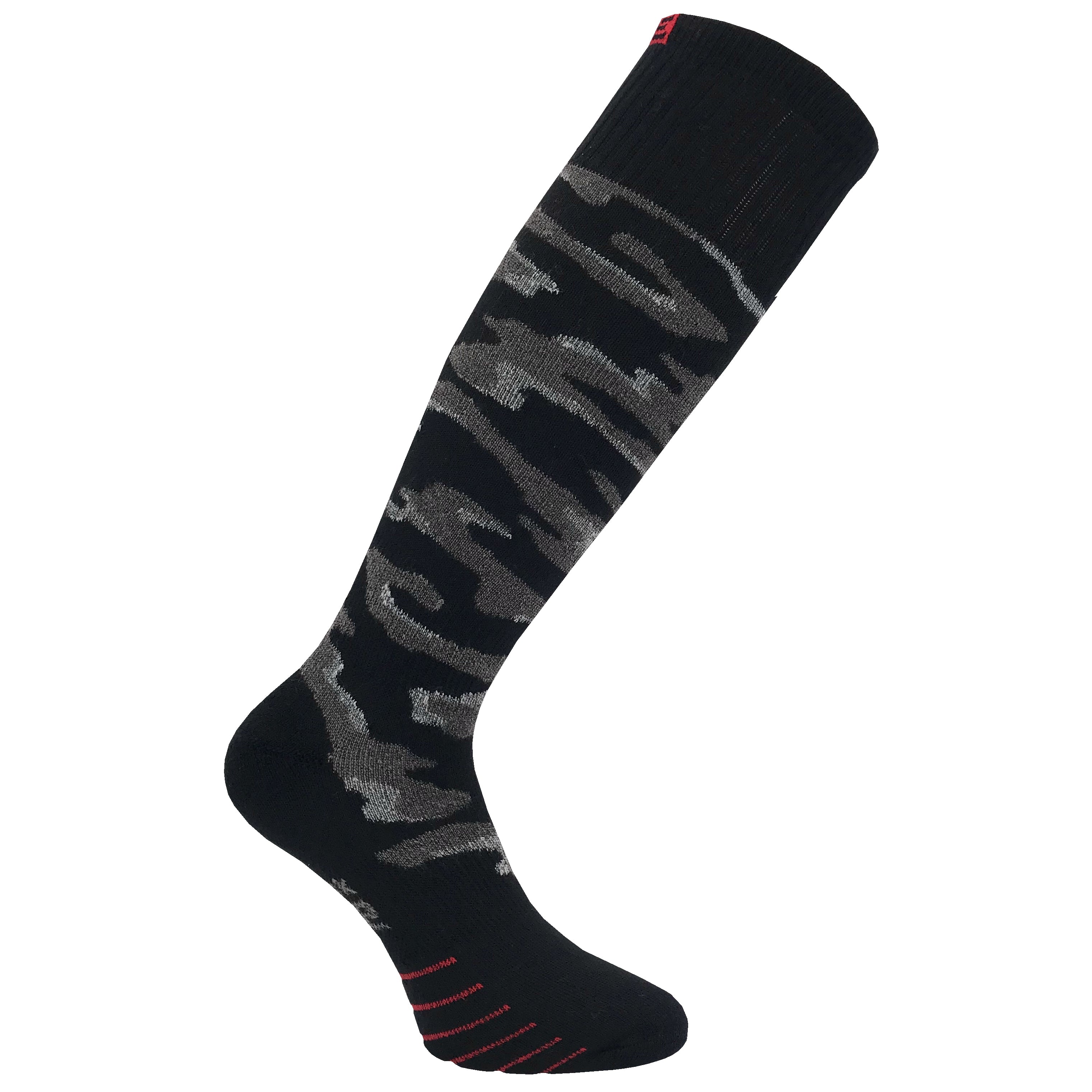 (取寄) ユーロソックス スノーベース スキー 2-パック Eurosock Eurosock base Ski 2-Pack Camo Black Snowbase Ski Socks - 4212 – EUROSOCK